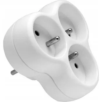 Elektrická zásuvka ROZDVOJKA ROZBOČKA TROJITÝ 3 ZÁSUVKY S UZEMNĚNÍM