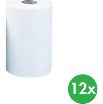 Papírový ručník Merida Papírové ručníky dvouvrstvé v roli MINI, bílé, 12 ks