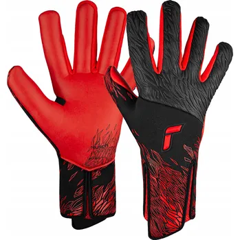 Brankářské rukavice Brankářské rukavice Reusch Venomous Gold X black/fiery red 8,5
