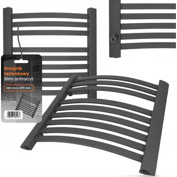 Radiátor Koupelnový radiátor vodní TRCR 60 W 570 x 550 mm šedý