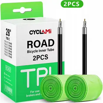 Duše na kolo CYCLAMI ULTRALEHKÁ Cyklistická Duše 30g 700x18-32c Galuskový Ventilek (Presta) 85mm TPU - 2ks