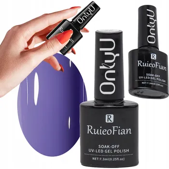 Lak na nehty BAREVNÝ FIALOVÝ HYBRIDNÍ LAK NA NEHTY S LESKEM UV OnlyU/L058