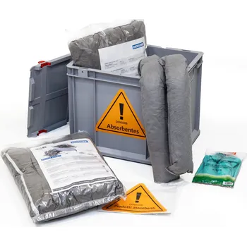 Sorbent DENSORB® sorpční havarijní sada se sorbenty na olej, ve stohovatelné nádobě, provedení Univerzál