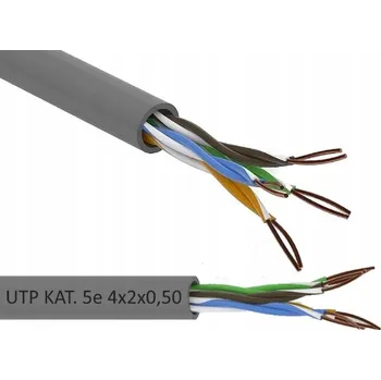 Síťový kabel Síťový kabel UTP kroucená dvoulinka 4x2x0,5 kat. 5E, 1 m