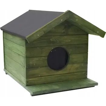 Bouda pro psa BOUDA PRO PSA KOČKU K10 ZATEPLENÁ, CELÁ ZKROUCENÁ, MALOVANÁ, HRUBÁ KOČIČÍ PAPA