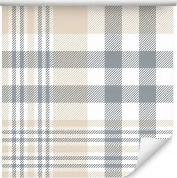 Tapeta Tapeta geometrická, kostkovaná, ložnice, obývací pokoj