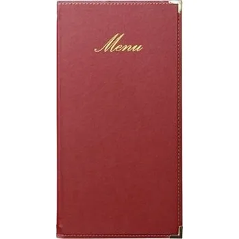 SECURIT Jídelní lístek Classic dlouhý - vínově červená MC-CR45-WR