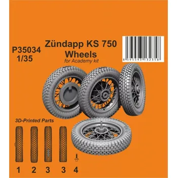 Plastikový model CMK 1/35 Zundapp KS 750 Wheels (ACAD) 3D-Print