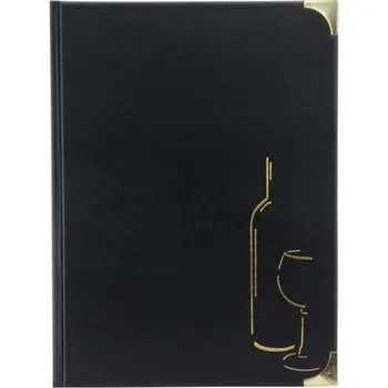 SECURIT Vinný lístek Basic A4 - černá MC-BRWC-BL