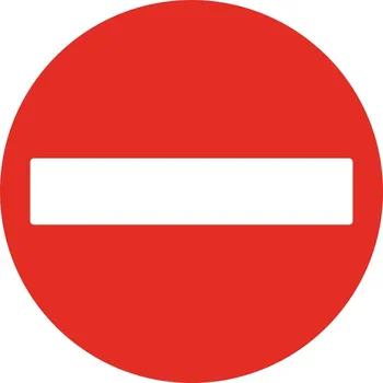 Značení Informační nálepka ZÁKAZ VJEZDU, dopravní značka, 10 cm