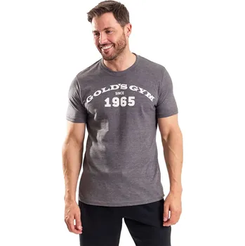 pánské tričko GOLDS GYM - GREY MARL - XL (Golds Gym Crew Nk Tee)