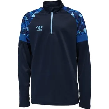 Chlapecká mikina Dětská sportovní mikina Umbro FORMATION QUARTER ZIP - JNR ys Tmavě modrá, Světle modrá