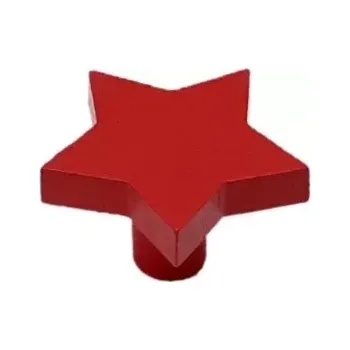 Nábytkové kování Nábytková knopka Hvězdička červená