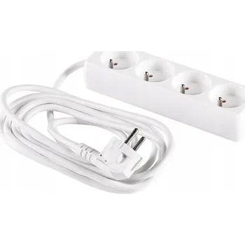 Napájecí kabel Prodlužovací Kabel Karlik 3 m 4 ks bílá