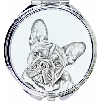 Kosmetické zrcátko Francouzský buldoček - kapesní zrcátko s motivem psa, personalizované zrcátko