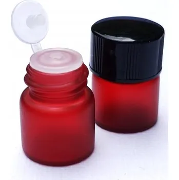 Láhev Červená skleněná lahvička, vzorek, 1 ml