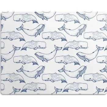 Miska pro psa Misky Pro kočky s motivem modrých velryb 60x40