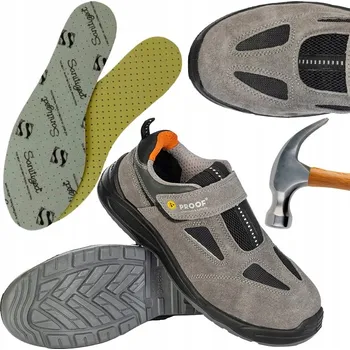 Pracovní obuv PRACOVNÍ OCHRANNÁ OBUV PROOF CLAS-X 12 S1P ŠEDÝ VELUR VEL. 36