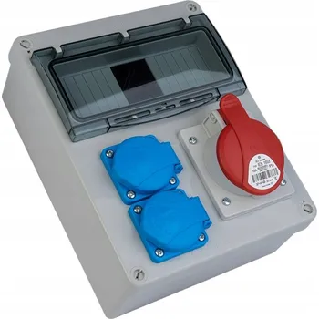 Rozvaděč ROZVODNICE ZÁSUVKOVÁ S OKÉNKEM, SILOVÁ SKŘÍŇKA 5P 16A IP54