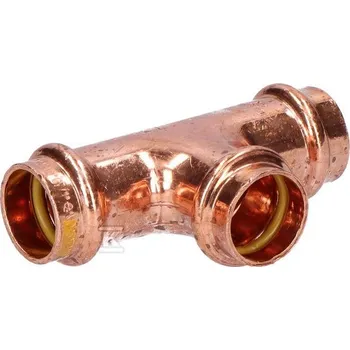 rozdělovač topení T-rozdělovač průchozí 22 CU B Press Gas