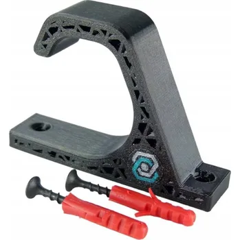 Držák, hák na ochrannou přilbu BOZP pro stavební dělníky, dřevorubce, elektrikáře BLACK