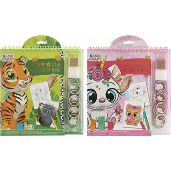 omalovánky Grafix Omalovánky s razítky a washi páskami 28x21 cm Safari