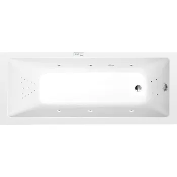 Polysan NOEMI hydromasážní vana, 170x70x39cm, Highline Hydro, chrom, 71708.5010