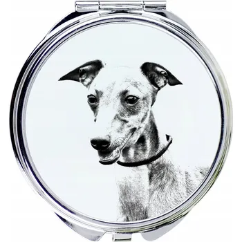 Kosmetické zrcátko Kompaktní kapesní zrcátko s africkým psem Azawakh - fotografie