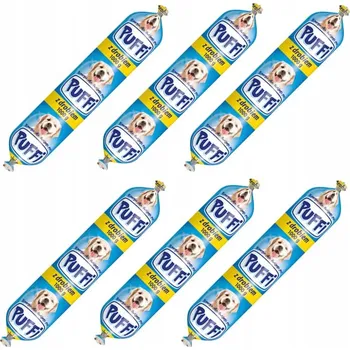 Krmivo pro psa Tyčinka Klobása Krmivo pro psy s drůbežím masem Puffi 6 x 1 kg