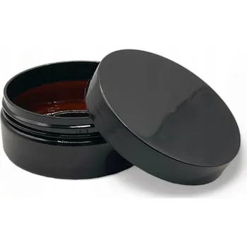 Dóza na potraviny PET hnědá dóza 150 Ml s černým PP víčkem