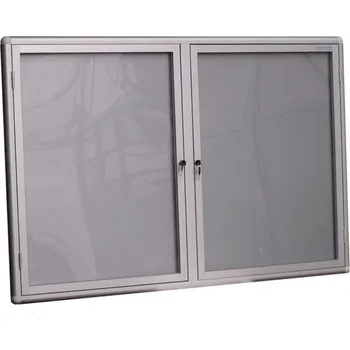 EXPOINT Závěsná vitrína se zaobleným profilem dělená Název: Formát 2xB2, rozměr: šířka 1250 x výška 880 x hloubka 30mm