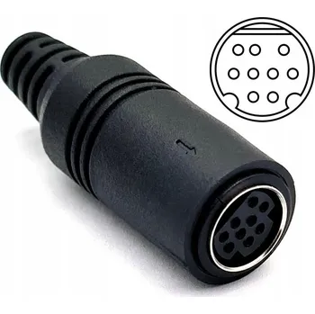 Zásuvka MINI-DIN 9pin pro kabel / 0295