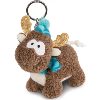 Plyšový přívěsek na klíče sob Reny Heart 10 cm