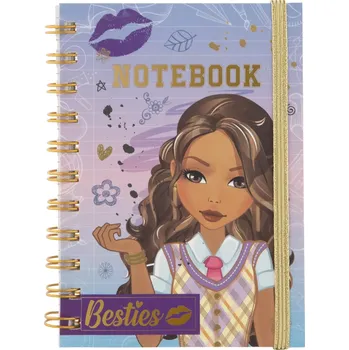 Blok RMS Kroužkový blok linkovaný Besties A6 60 listů