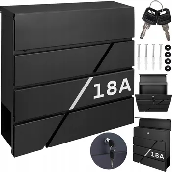 Poštovní schránka Poštovní schránka euroschránka, s vhozem, se schránkou na noviny M-TEC černá