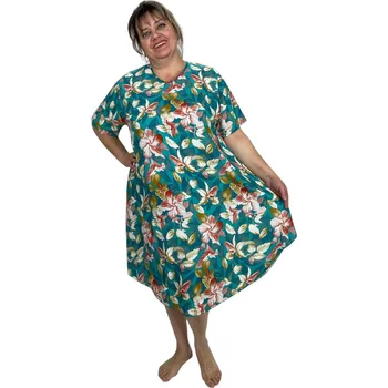 Dámské šaty NOVINKA - Šaty s rukávky Lístečky - tyrkysové