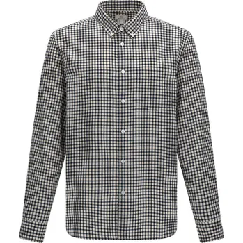 Pánská košile KOŠILE WOOLRICH POPLIN MADRAS SHIRT MICRO CHECK BLUE