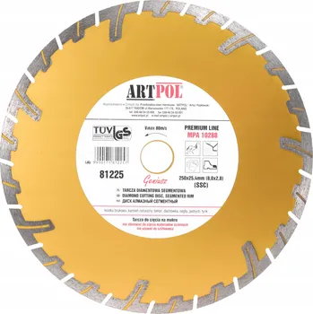 Řezný kotouč DIAMANTOVÝ KOTOUČ SEGMENTOVÝ 180mm NA DLAŽBU A STŘEŠNÍ TAŠKY