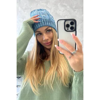 Čepice Melisa modrá dětská čepice s fleecem K-Fashion, UNI i519_22567-U