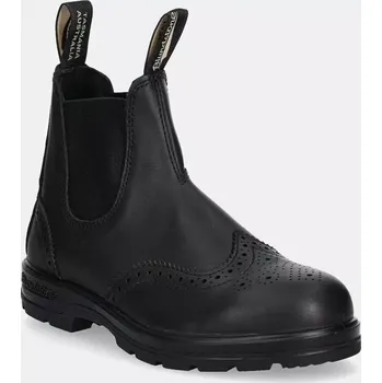 Pánské tenisky Kožené kotníkové boty Blundstone černá barva, na plochém podpatku, 2443 2443.Black 99X, EUR 43.5