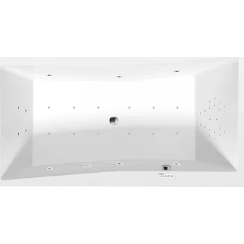 Vana Polysan QUEST hydromasážní vana, 180x100x49cm, Highline Hydro-Air, chrom, 78511.6010