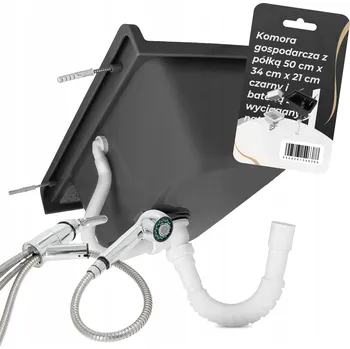 Obraz Jednokomorový dřez TRNS z polypropylenu, černý