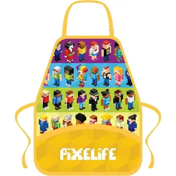 Dětská zástěra Zástěrka na malování s kapsami Pixelife