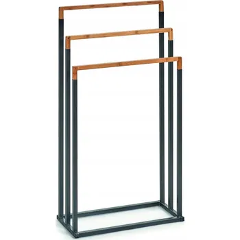 Držák na ručník Zeller, Stojanový držák na ručníky do koupelny, černý