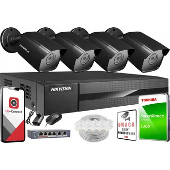 Bezpečnostní kamera HIKVISION IP MONITOROVACÍ SADA: 4 Kamery PoE IR30m