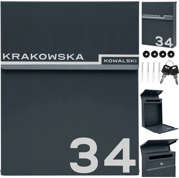 Poštovní schránka Poštovní schránka euroschránka, vhoz M-TEC šedá