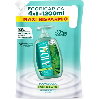 Mýdlo Vidal Bílé Pižmo tekuté mýdlo náhradní náplň 1200 Ml