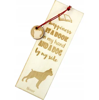 Doplněk ke knize Boxer: Gravírovaná záložka do knihy se psem a jménem