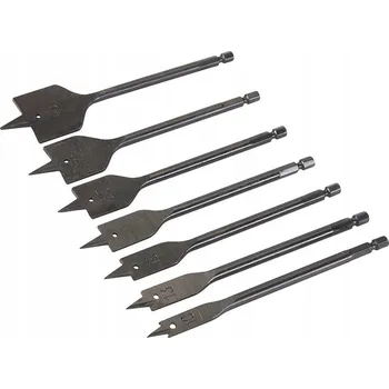 Vrták Sada 7 plochých a plochých vrtáků ks 10 - 40 mm, Silverline 633800