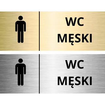 Informační tabulka ALUMINIOWA INFORMAČNÍ TABULKA WC PÁNSKÉ 20 x 7,5 CM